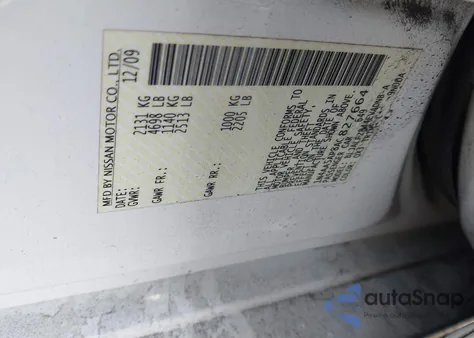 2010 Nissan Maxima 3.5 Sv from USA, damaged, VIN 1N4AA5AP8AC827664